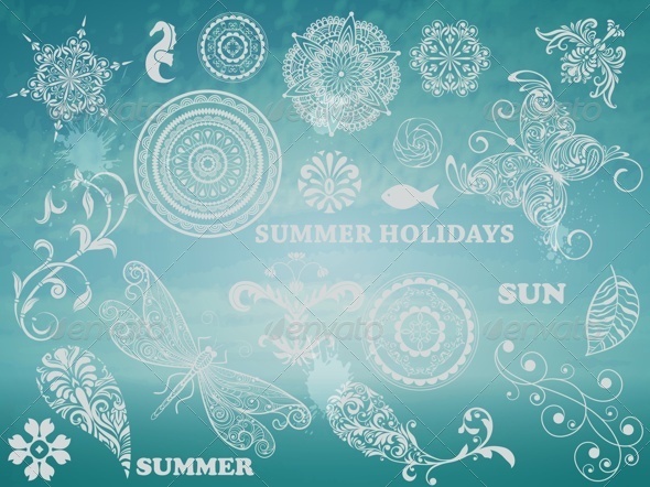 GraphicRiver Summer Design Elements 7842261 GraphicRiver Summer Design Elements 7842261