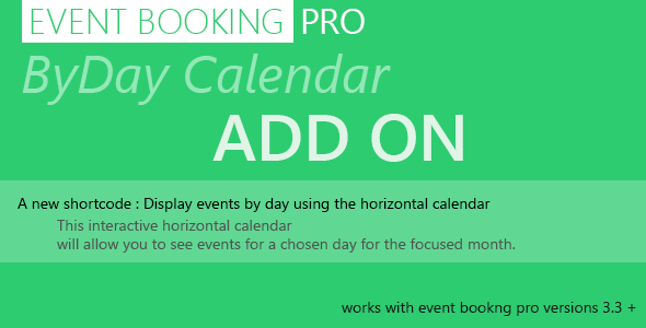 CodeCanyon Event Booking Pro byDay Calendar Add on 7842438 CodeCanyon Event Booking Pro byDay Calendar Add on 7842438