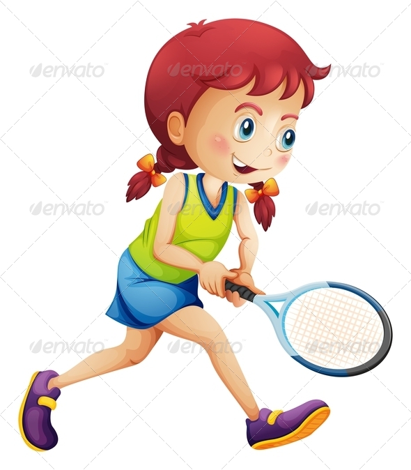 GraphicRiver A young lady playing tennis 7844166 GraphicRiver A young lady playing tennis 7844166
