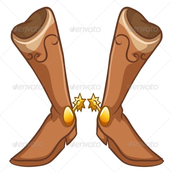 GraphicRiver A pair of boots with a gold design 7844325 GraphicRiver A pair of boots with a gold design 7844325