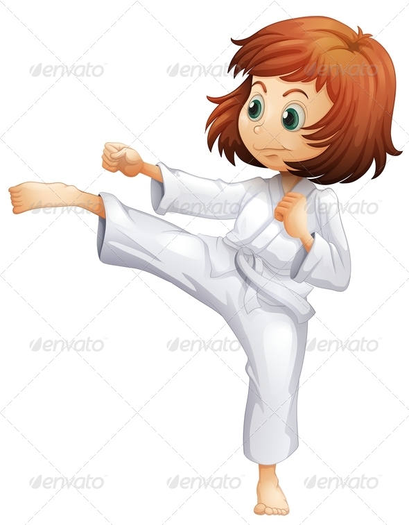 GraphicRiver Girl doing karate 7844590 GraphicRiver Girl doing karate 7844590