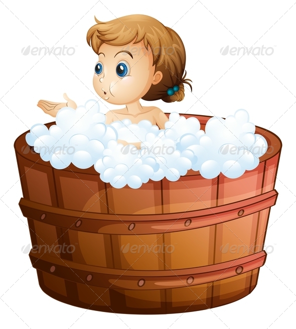 GraphicRiver A young girl taking a bath 7844918 GraphicRiver A young girl taking a bath 7844918