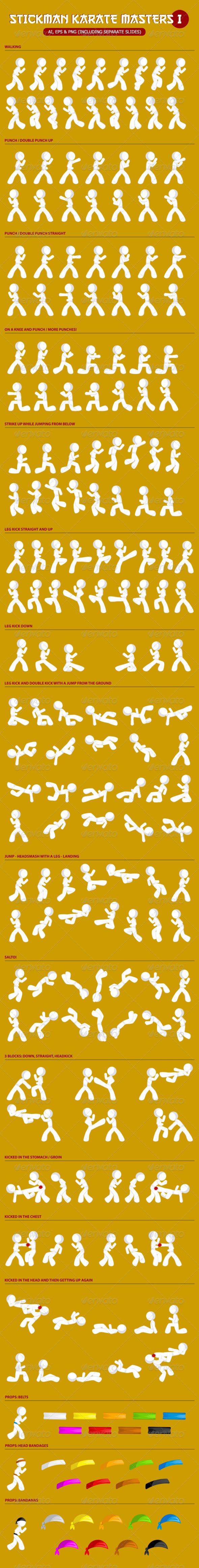 GraphicRiver Stickman Karate Masters Sprite Sheet 7836693 GraphicRiver Stickman Karate Masters Sprite Sheet 7836693