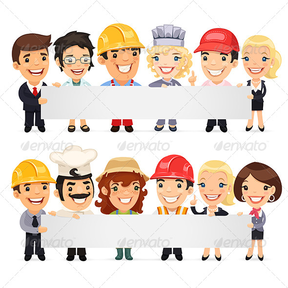 GraphicRiver Diverse Professionals with Banner 7835454 GraphicRiver Diverse Professionals with Banner 7835454