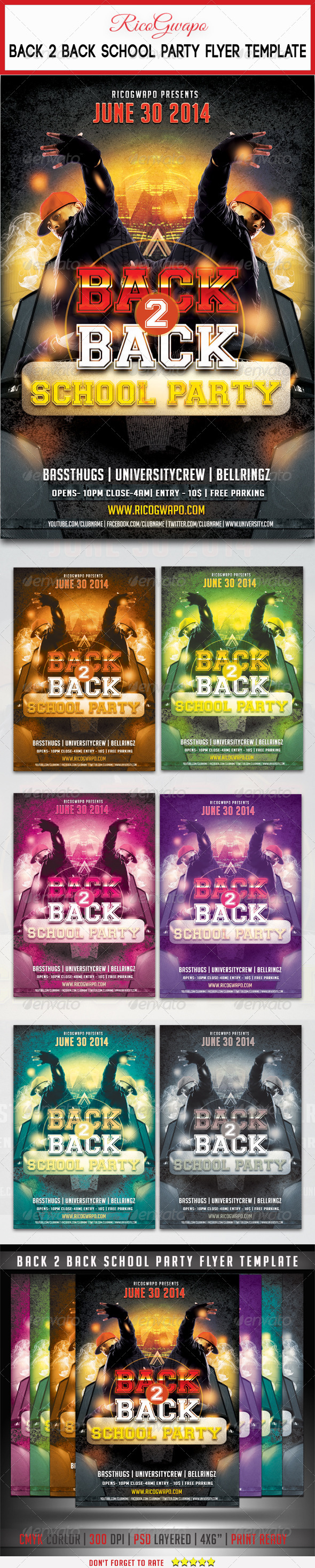 GraphicRiver Back 2 Back School Party Flyer Template 7845778 GraphicRiver Back 2 Back School Party Flyer Template 7845778