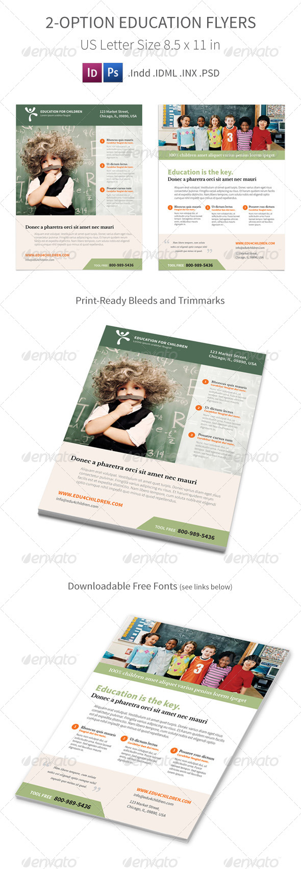 GraphicRiver Education Flyers 2 Options 7846246 GraphicRiver Education Flyers 2 Options 7846246