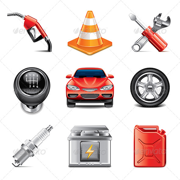 GraphicRiver Car Service Icons Photo-Realistic Set 7846784 GraphicRiver Car Service Icons Photo-Realistic Set 7846784