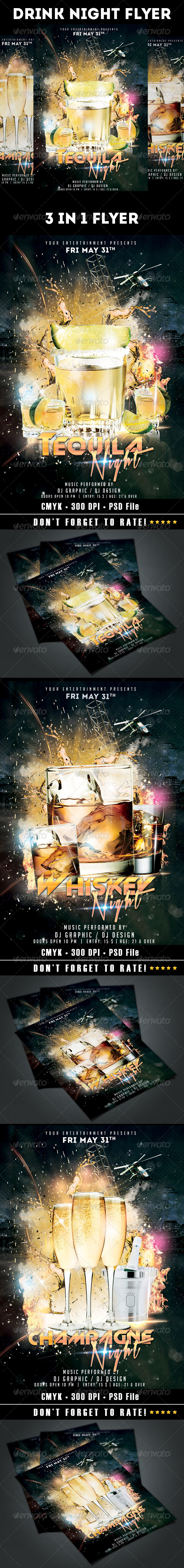 GraphicRiver Drink Night Flyer 7822313 GraphicRiver Drink Night Flyer 7822313