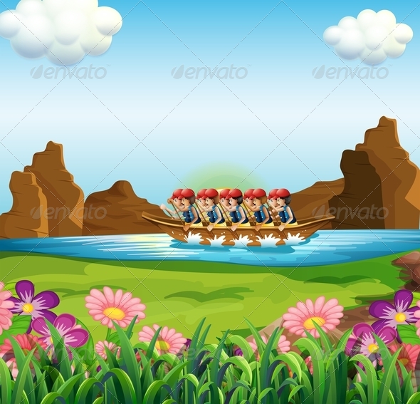 GraphicRiver A group of men boating 7851825 GraphicRiver A group of men boating 7851825