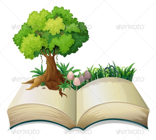 An open book with a tree (Miscellaneous)