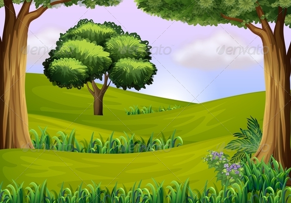 GraphicRiver Trees in the hills 7854820 GraphicRiver Trees in the hills 7854820