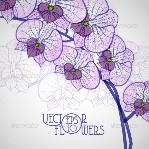 GraphicRiver Hand Drawing Orchid Flower 7854906 GraphicRiver Hand Drawing Orchid Flower 7854906