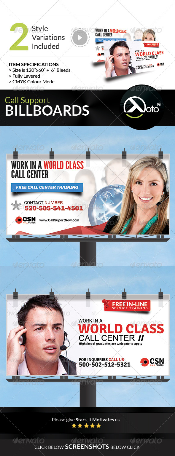 GraphicRiver Call Support Call Center Solutions Billboard 7857223 GraphicRiver Call Support Call Center Solutions Billboard 7857223