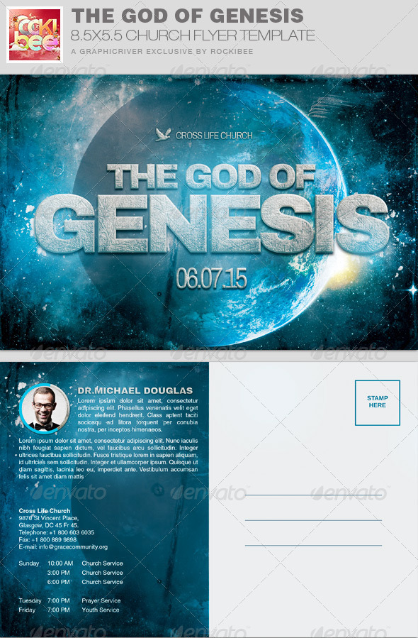 GraphicRiver The God of Genesis Church Flyer Invite Template 7857464 GraphicRiver The God of Genesis Church Flyer Invite Template 7857464