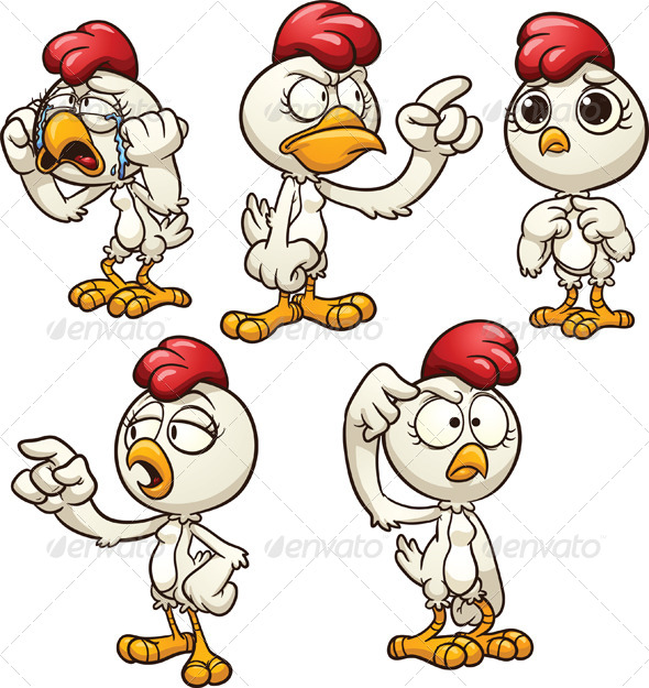 GraphicRiver Cartoon Hen 7859715 GraphicRiver Cartoon Hen 7859715