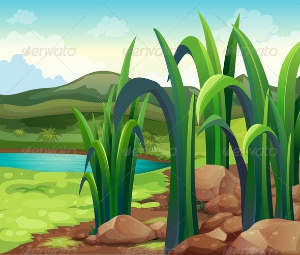 GraphicRiver A river near the hills 7860310 GraphicRiver A river near the hills 7860310