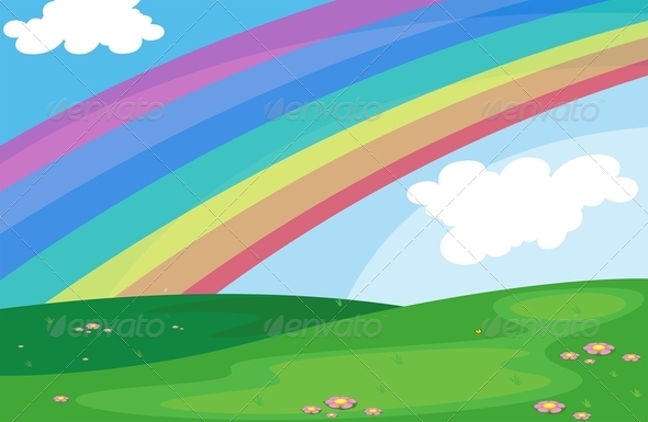 GraphicRiver Rainbow in the sky 7861889 GraphicRiver Rainbow in the sky 7861889