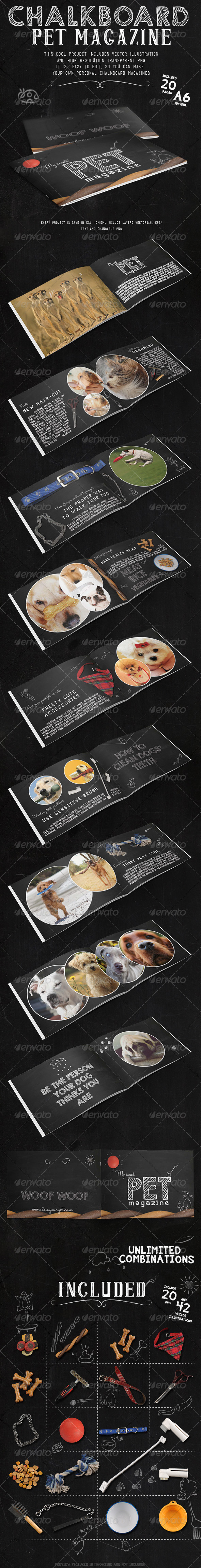GraphicRiver Chalkboard Pet Magazine 7862727 GraphicRiver Chalkboard Pet Magazine 7862727
