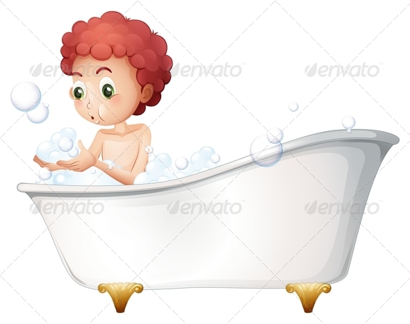 GraphicRiver Boy playing in the bath 7862944 GraphicRiver Boy playing in the bath 7862944