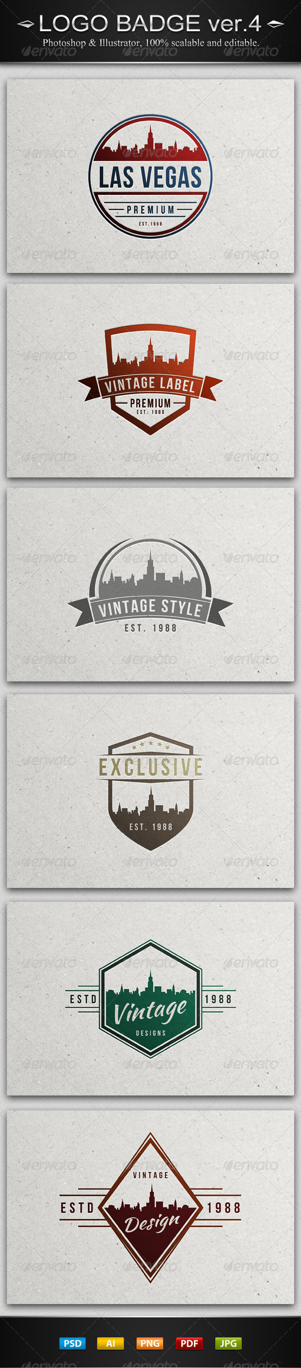 GraphicRiver 6 Vintage Logo Badges ver.4 7849229 GraphicRiver 6 Vintage Logo Badges ver.4 7849229