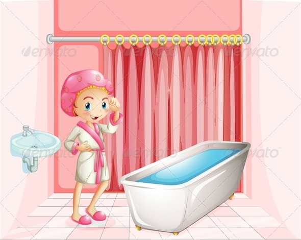 GraphicRiver Girl in the Bathroom 7869835 GraphicRiver Girl in the Bathroom 7869835