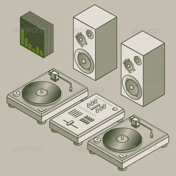 GraphicRiver Isometric DJ 7870180 GraphicRiver Isometric DJ 7870180