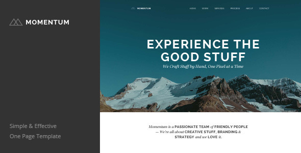 ThemeForest Momentum Simple Creative One Page Template 7860637 ThemeForest Momentum Simple Creative One Page Template 7860637