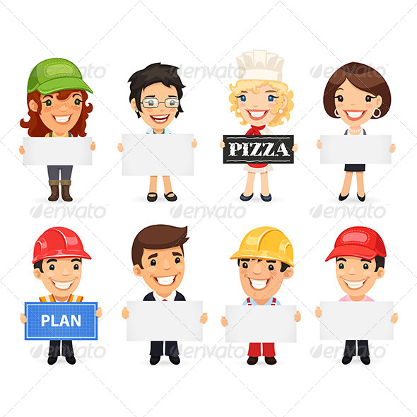 GraphicRiver Diverse Professionals Presenting Empty Banners 7871358 GraphicRiver Diverse Professionals Presenting Empty Banners 7871358