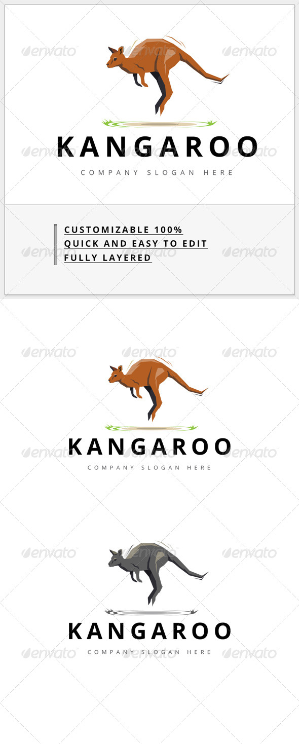 GraphicRiver kangaroo Logo 7875660 GraphicRiver kangaroo Logo 7875660
