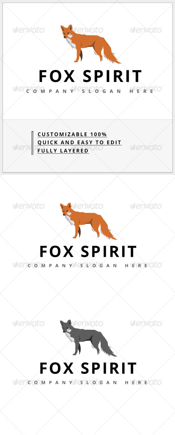 GraphicRiver Fox Spirit Logo 7875820 GraphicRiver Fox Spirit Logo 7875820