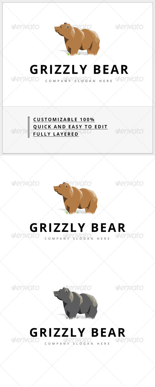 GraphicRiver Grizzly Bear Logo 7877927 GraphicRiver Grizzly Bear Logo 7877927