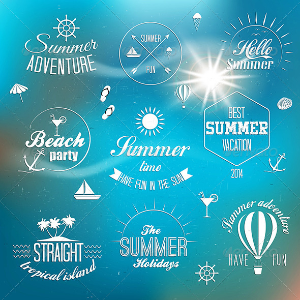 GraphicRiver Summer Holidays Design Elements 7887409 GraphicRiver Summer Holidays Design Elements 7887409