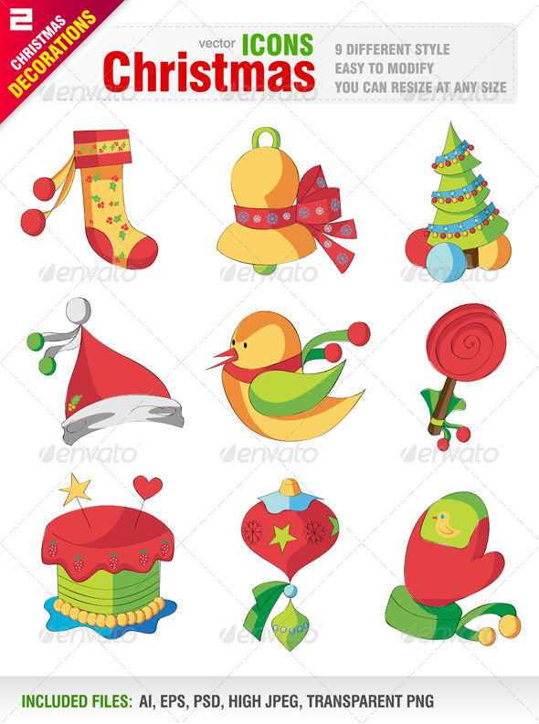 GraphicRiver Christmas Icons 805672 GraphicRiver Christmas Icons 805672