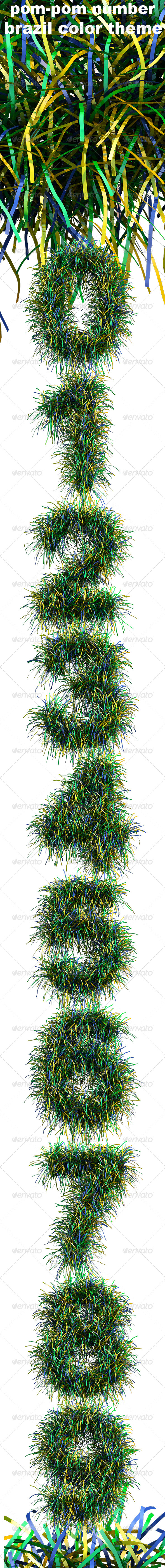 GraphicRiver Pom-Pom number Brazil Color Theme 7888170 GraphicRiver Pom-Pom number Brazil Color Theme 7888170