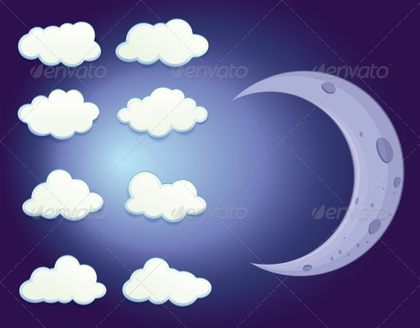 GraphicRiver Sky with Clouds and Moon 7892349 GraphicRiver Sky with Clouds and Moon 7892349