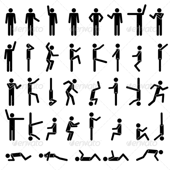 GraphicRiver People in Different Poses Icon 7893611 GraphicRiver People in Different Poses Icon 7893611