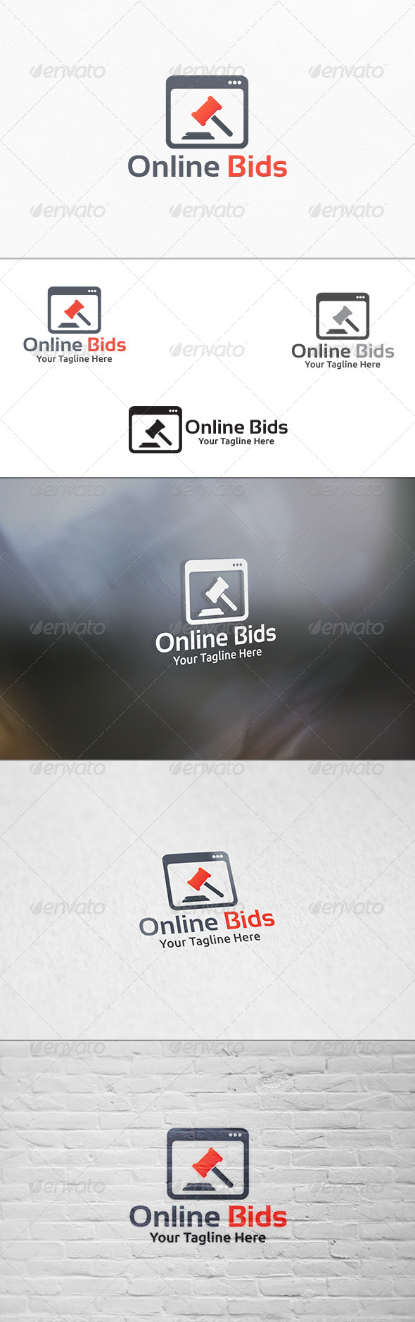 GraphicRiver Online Bids Logo Template 7893764 GraphicRiver Online Bids Logo Template 7893764