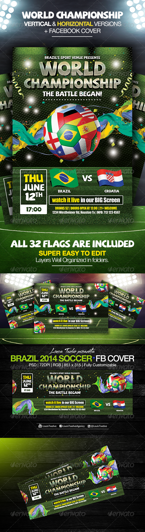 GraphicRiver Brazil 2014 Soccer Cup Flyers & FB Cover 7891754 GraphicRiver Brazil 2014 Soccer Cup Flyers & FB Cover 7891754