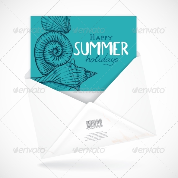 GraphicRiver Postal Envelopes with Greeting Card 7893886 GraphicRiver Postal Envelopes with Greeting Card 7893886