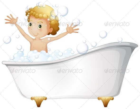 GraphicRiver Boy in Bathtub 7894176 GraphicRiver Boy in Bathtub 7894176
