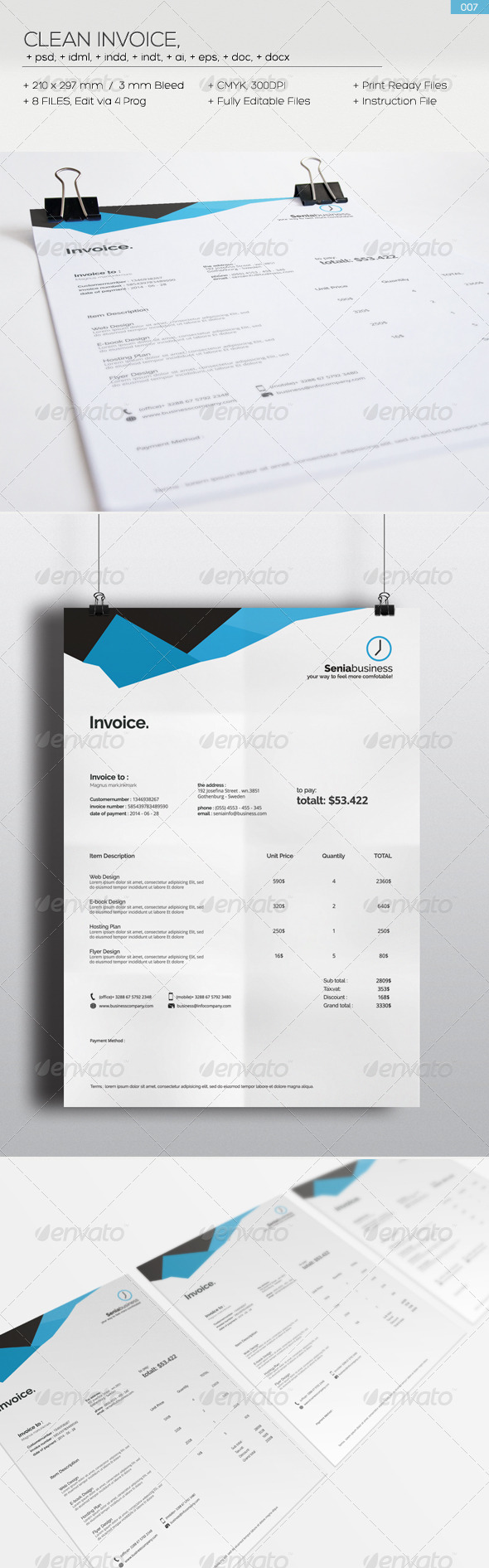 GraphicRiver Clean Invoice 7891173 GraphicRiver Clean Invoice 7891173