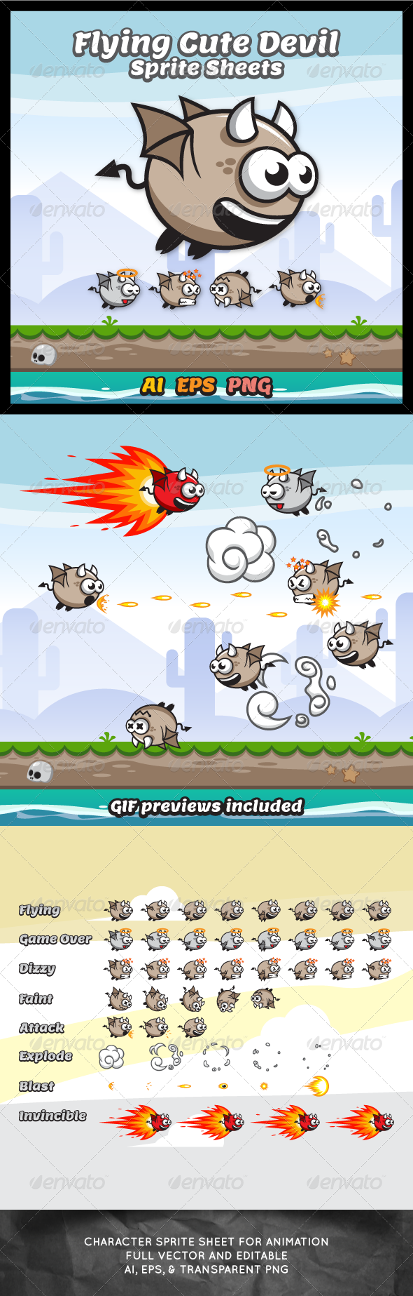GraphicRiver Game Asset Game Character Devil Sprite Sheets 7901854 GraphicRiver Game Asset Game Character Devil Sprite Sheets 7901854