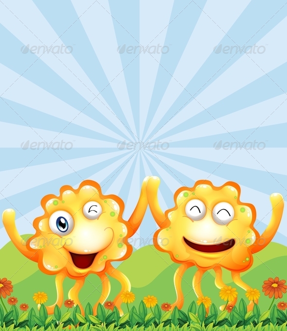 Happy Monsters on the Field (Monsters)