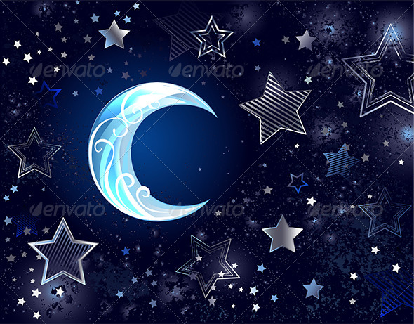 Background with a Blue Moon (Backgrounds)