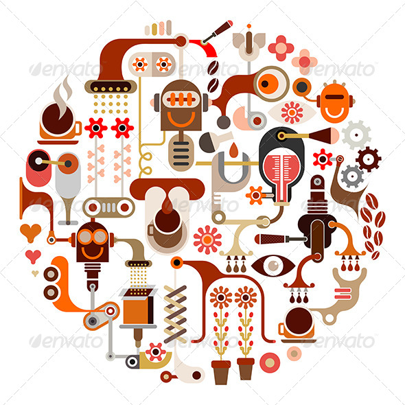 GraphicRiver Coffee Processing Illustration 7904277 GraphicRiver Coffee Processing Illustration 7904277
