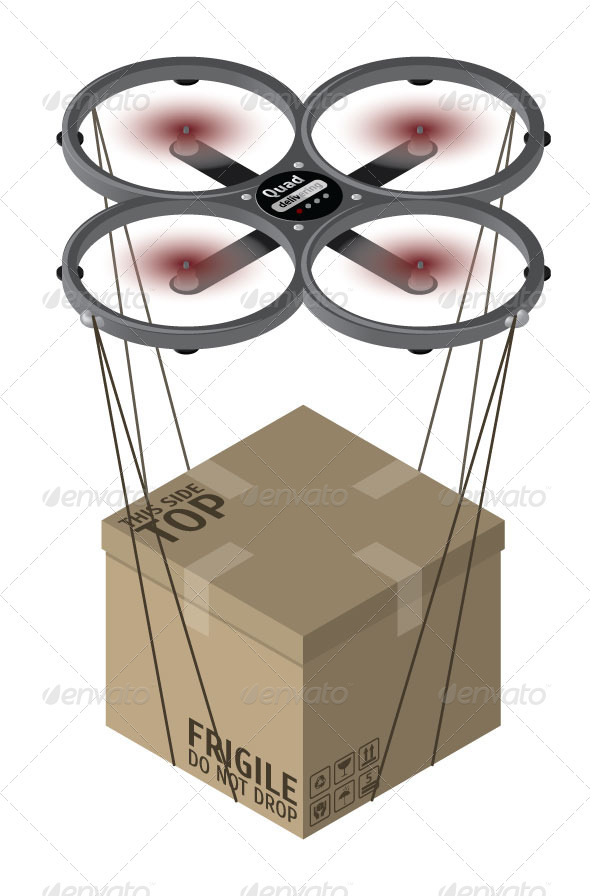 GraphicRiver Quadrocopter Delivery 7908117 GraphicRiver Quadrocopter Delivery 7908117