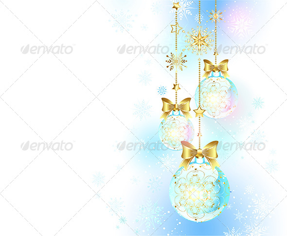 GraphicRiver Blue Christmas Baubles 7913080 GraphicRiver Blue Christmas Baubles 7913080