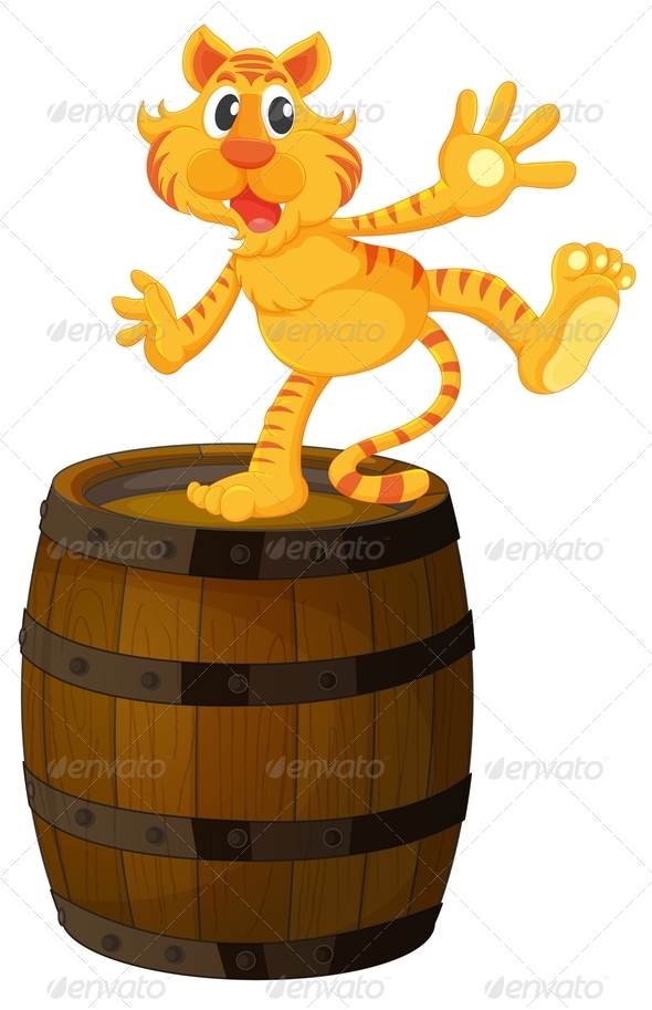 GraphicRiver A Tiger Above the Wooden Barrel 7913135 GraphicRiver A Tiger Above the Wooden Barrel 7913135