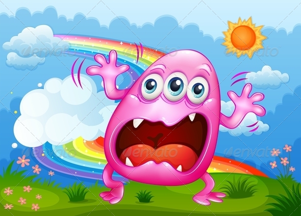GraphicRiver Monster Shouting at the Hilltop 7915409 GraphicRiver Monster Shouting at the Hilltop 7915409