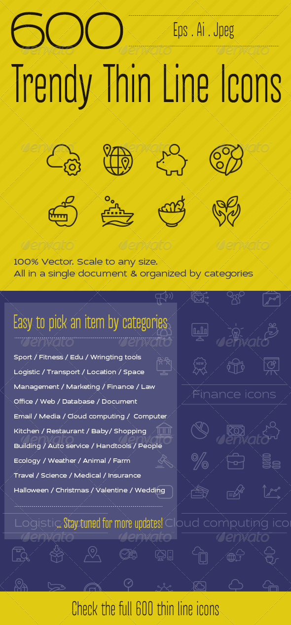 GraphicRiver 600 Trendy Thin Line Icons 7918723 GraphicRiver 600 Trendy Thin Line Icons 7918723